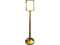 Nuvo Polished Gold A4 Portrait Sign Post For The Hospitality Industry