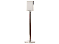 Nuvo Polished Silver A4 Sign Post For The Hospitality Industry