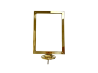 Quality Polished Brass A4 Sign Post Top for Nuvo Stanchions For Museums