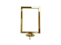 Fast Delivery Services Of Polished Brass A4 Sign Post Top for Nuvo Stanchions For Waiting Rooms