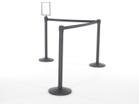 Fast Delivery Services Of Hire Black Retractable Barriers For Waiting Rooms
