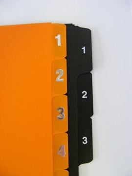 Frosted Polypropylene Tab Dividers