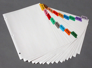 Folder Dividers with Tabs