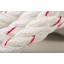 16mm White/Red Nylon 3 Strand Rope