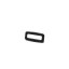 25mm Black Rectangle Loop Pack of 100