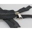 275cm Black Moulded 8mm Zip Open Ended Single, Twin Tab, Non-lock Slider