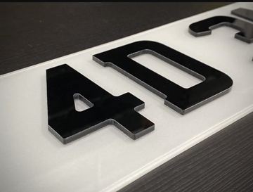 4D Acrylic Number Plate Letters