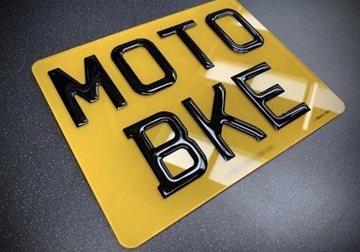 Motorcycle 3D Gel Number Plate Letters