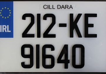Irish 70 x 36mm Acrylic 4D Number Plate Letters and Digits