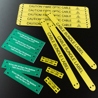 Bespoke Engraved Tie On Labels Data Cabling Industry