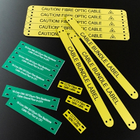 Low Volume Ordering Of Engraved Tie On Labels Telecoms Industry