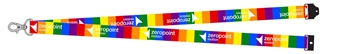 Rainbow fabric lanyard with logo