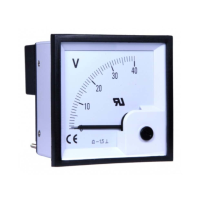 DC Voltmeter 48x48mm 90 deg scale 40V