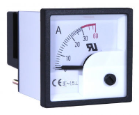 AC Ammeter 72x72 CT/5 input 90 deg 0-5/10A no scale