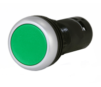 Compact Push Button 22mm Flush GREEN 1NO