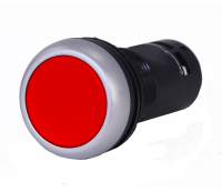 Compact Push Button 22mm Flush RED 1NO