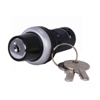 Compact Key Selector Switch 22mm 2 Position 1NO  0 to 45 degee swing
