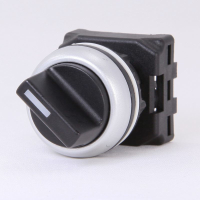 Selector Switch Head 22mm BLACK 2 Position With Spring Return  0 to 45 degee swing