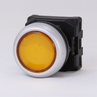 Illuminated Flush Push Button Head 22mm ORANGE