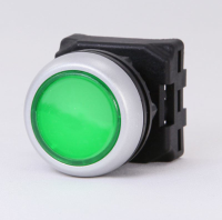 Illuminated Flush Push Button Head 22mm GREEN
