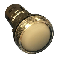22mm LED Indicator Transparent Lense with White Diffuser 24Vac/dc