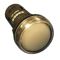 22mm LED Indicator Transparent Lense with White Diffuser 110Vac