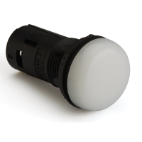 22mm LED Indicator WHITE 110Vac