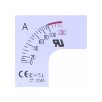 10A Scale for 48x48mm Ammeter