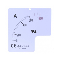 250A Scale for 72x72mm Ammeter