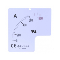80A Scale for 72x72mm Ammeter