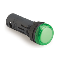 16mm LED Indicator GREEN 12Vac/dc