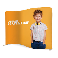 Formulate Serpentine Backwall Tension Fabric Stand