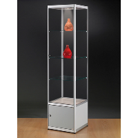 Aspire MPC 500 Glass Display Cabinet with Storage black