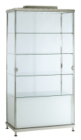A-Range Glass Cabinet with White Cupboard