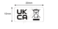 High Quality Economy UKCA & WEEE Combined Logo Labels 