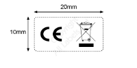 High Quality Economy CE & WEEE Combined Logo Labels 