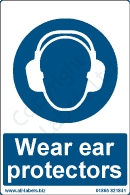 Trusted Suppliers Of Ear protective equipment must be worn self adhesive sign