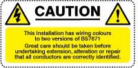 Trusted Suppliers Of Caution BS7671 Labels