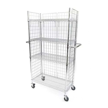 Chrome Wire Mobile Shelving Trolley