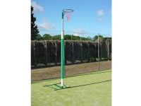 Netball Posts Freestanding With Heavy Wheel-Away Bases Thermoplastic Coated Rings And Nets. (Pair)