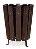 Tapered Round Wood Effect Litter Bin