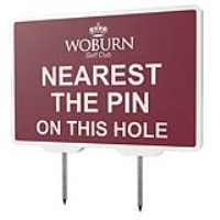 Nearest The Pin Tee Sign