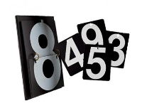 0-9 Hanging Number Plates 178X228Mm