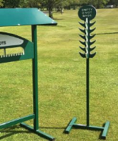 Suppliers Of Empty Divot Bag Return Stand With Logo Insert Plate