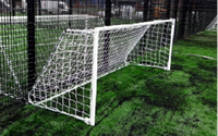 Suppliers Of Freestanding 7V7 50Mm Od Steel Goals With Folding Back Legs 4.88M X 1.83M (16Ft X 6Ft)