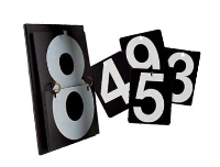 Suppliers Of 0-9 Hanging Number Plates 178X228Mm