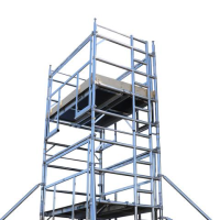 INDOOR USE ONLY - 2.5m Long Platform Advanced Guardrail Tower - Double Width