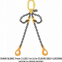 Lfting Chains-2 leg 2m chain C/W Safety Hooks and Grab Hooks