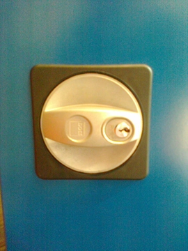 Bott Square Flush Handle Cupboard Lock C/W 2 Keys