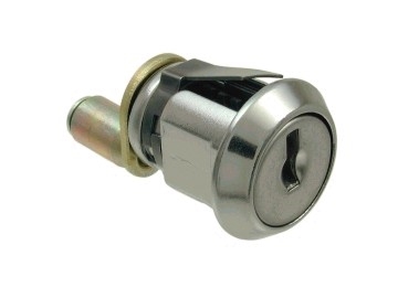 LF01 L&F Round-faced Filing Cabinet Lock (Clip Fix) C/W 2 Keys